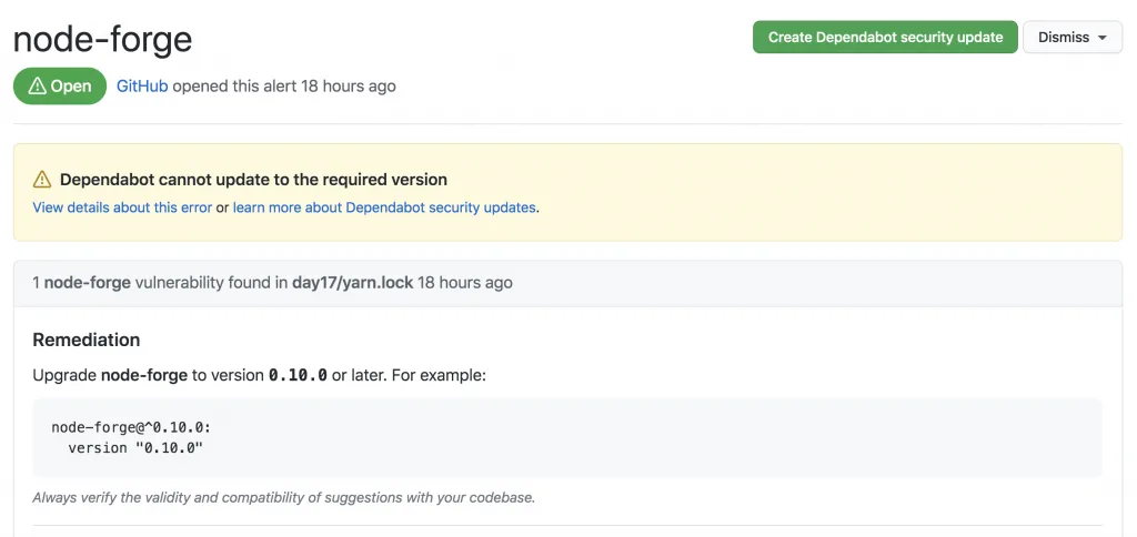 1. 了解 github 警告通知的原因並處理(圖 2)