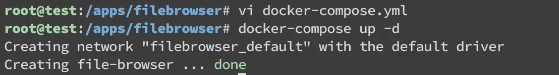 STEP 3：建立 docker-compose.yml，啟動 File Browser（圖 10）