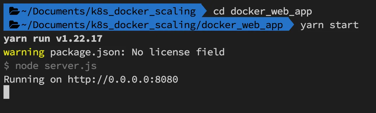 如果你是 Clone 筆者專案，記得要 cd 進入 docker_web_app 裡面再安裝＆執行喔！