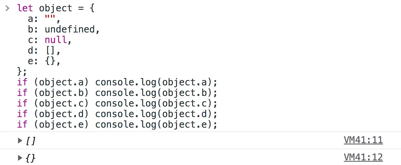 對 Object、Array 以及 null、undefine、”” 的特性並不熟（圖 4）