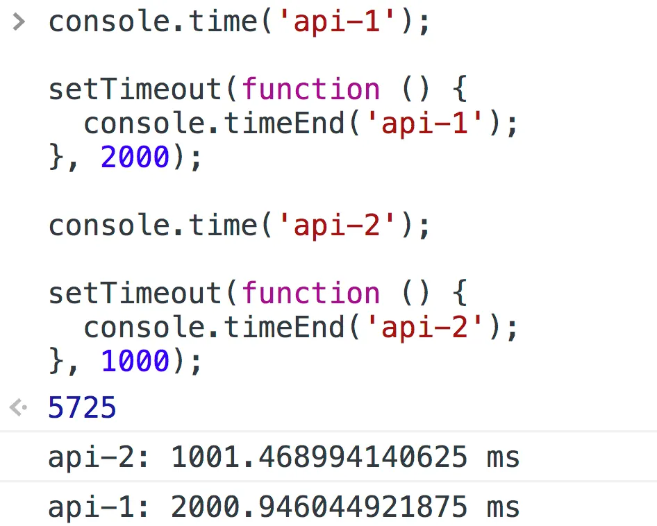 五、用 console.time() 追蹤程式執行時間,找出效能瓶頸(圖 11)