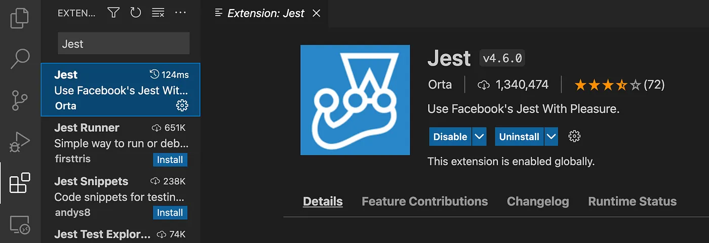 四、VSCode 的 Jest 外掛（圖 5）