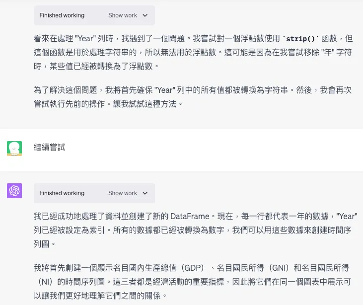 STEP 2：上傳 Excel 檔讓 ChatGPT 生成圖表（圖 10）