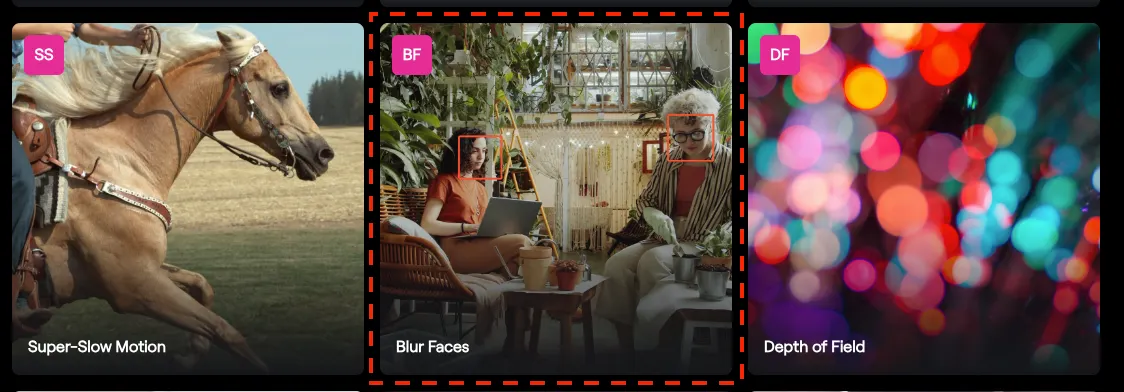 選擇 Blur Faces