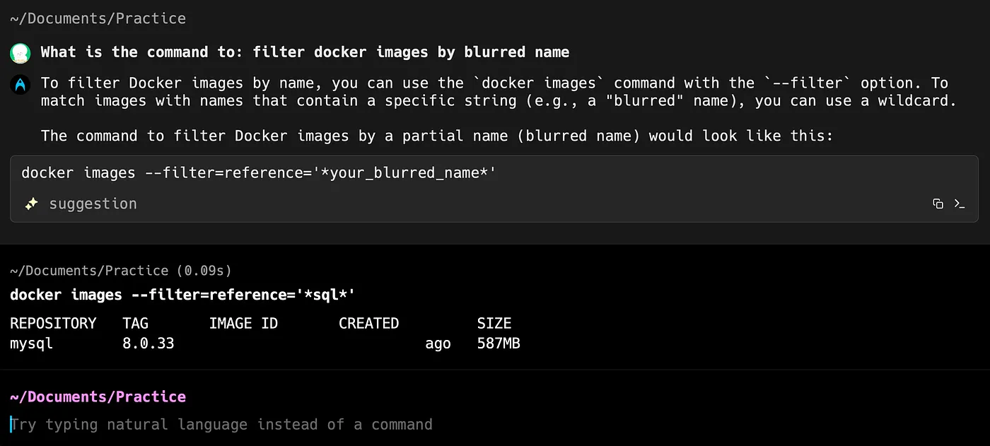 Exmaple 2：用模糊名稱找出 Docker images（圖 6）