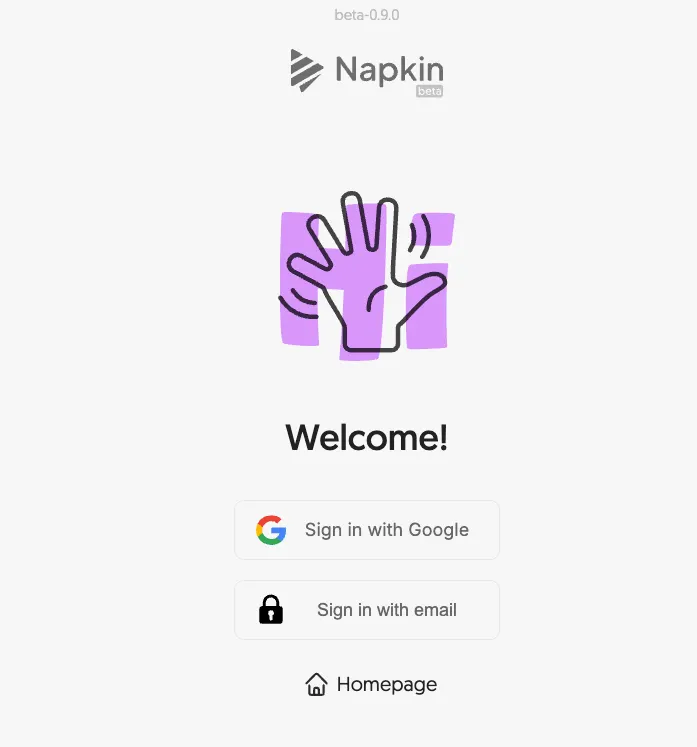 一、註冊 Napkin AI（圖 2）
