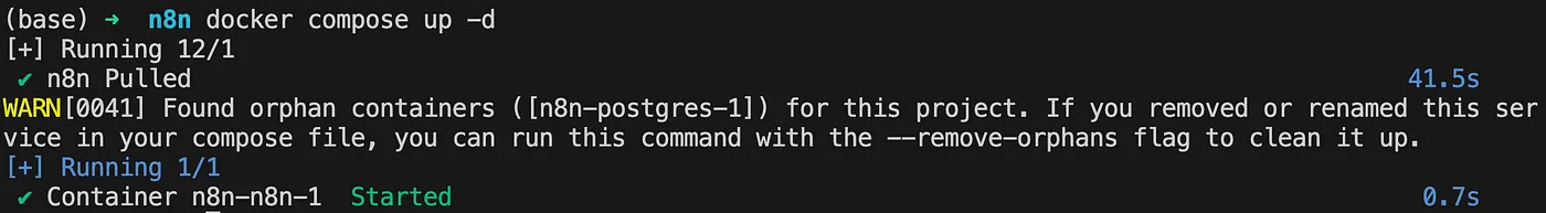如果要關閉，輸入 `docker cpose down` 即可