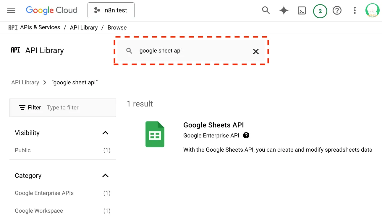 建立 Google Sheets API 的 Credential（圖 15）