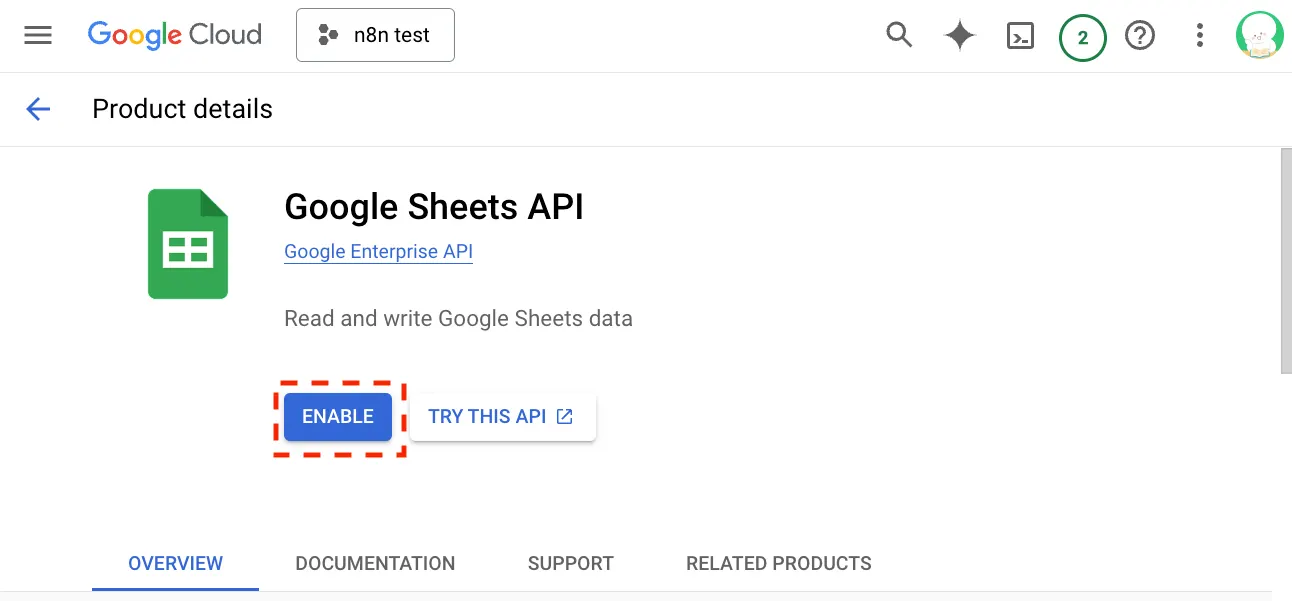 建立 Google Sheets API 的 Credential（圖 16）