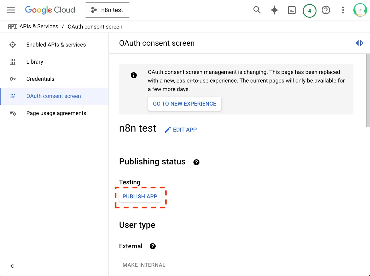 建立 Google Sheets API 的 Credential（圖 18）