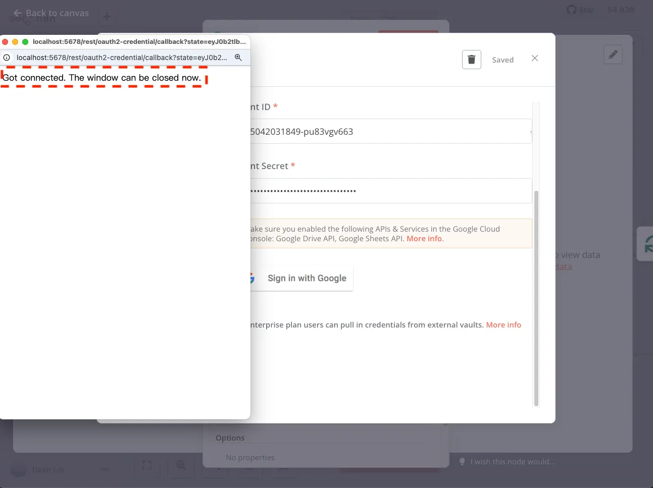 建立 Google Sheets API 的 Credential（圖 26）