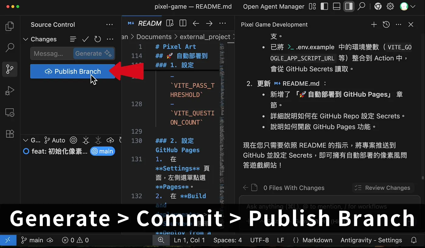 五、用 GitHub Pages 免費發布網頁(圖 8)