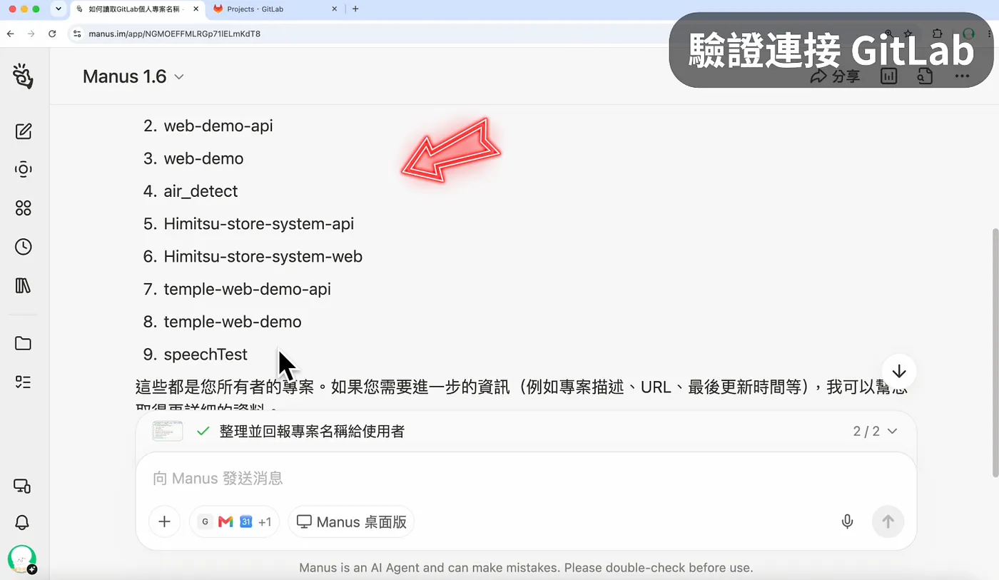 在 Manus 自訂 API(圖 25)