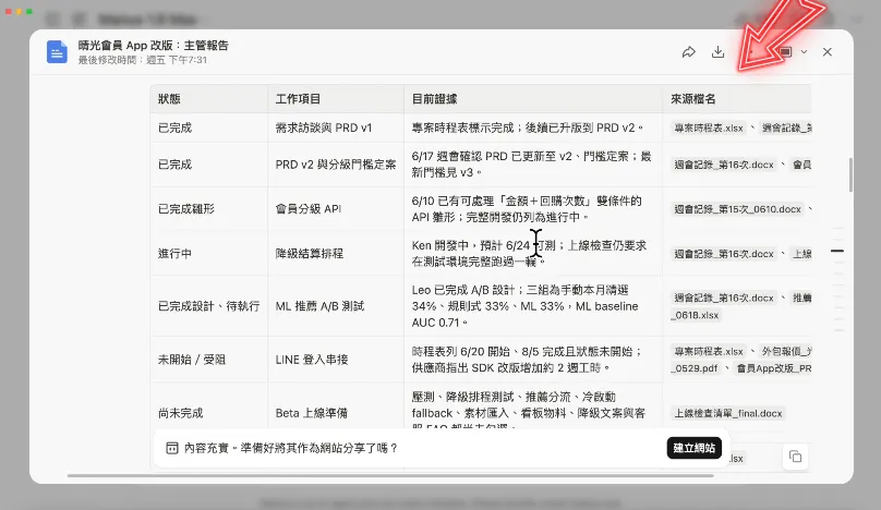 案例 ①：彙整專案資訊（圖 3）