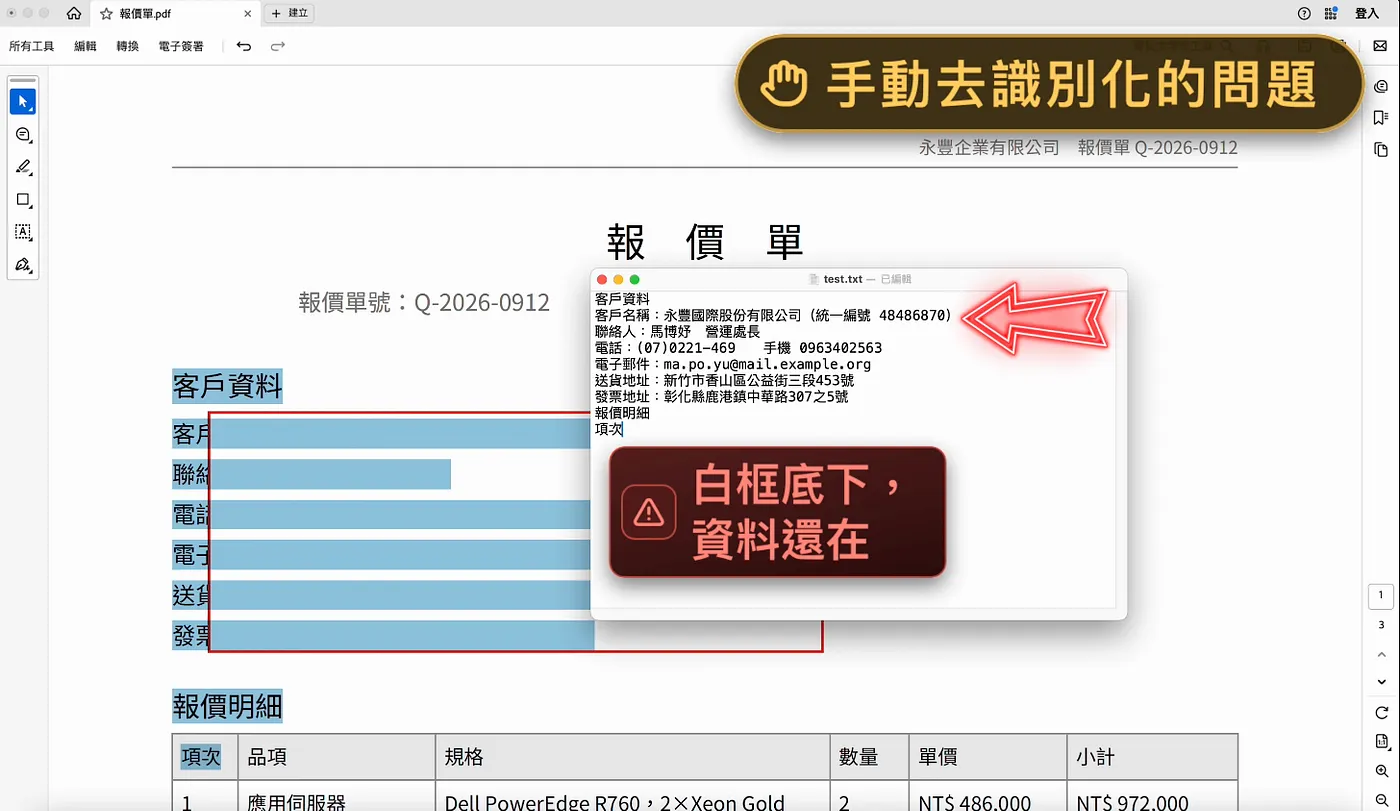 手動去識別化的問題(圖 8)